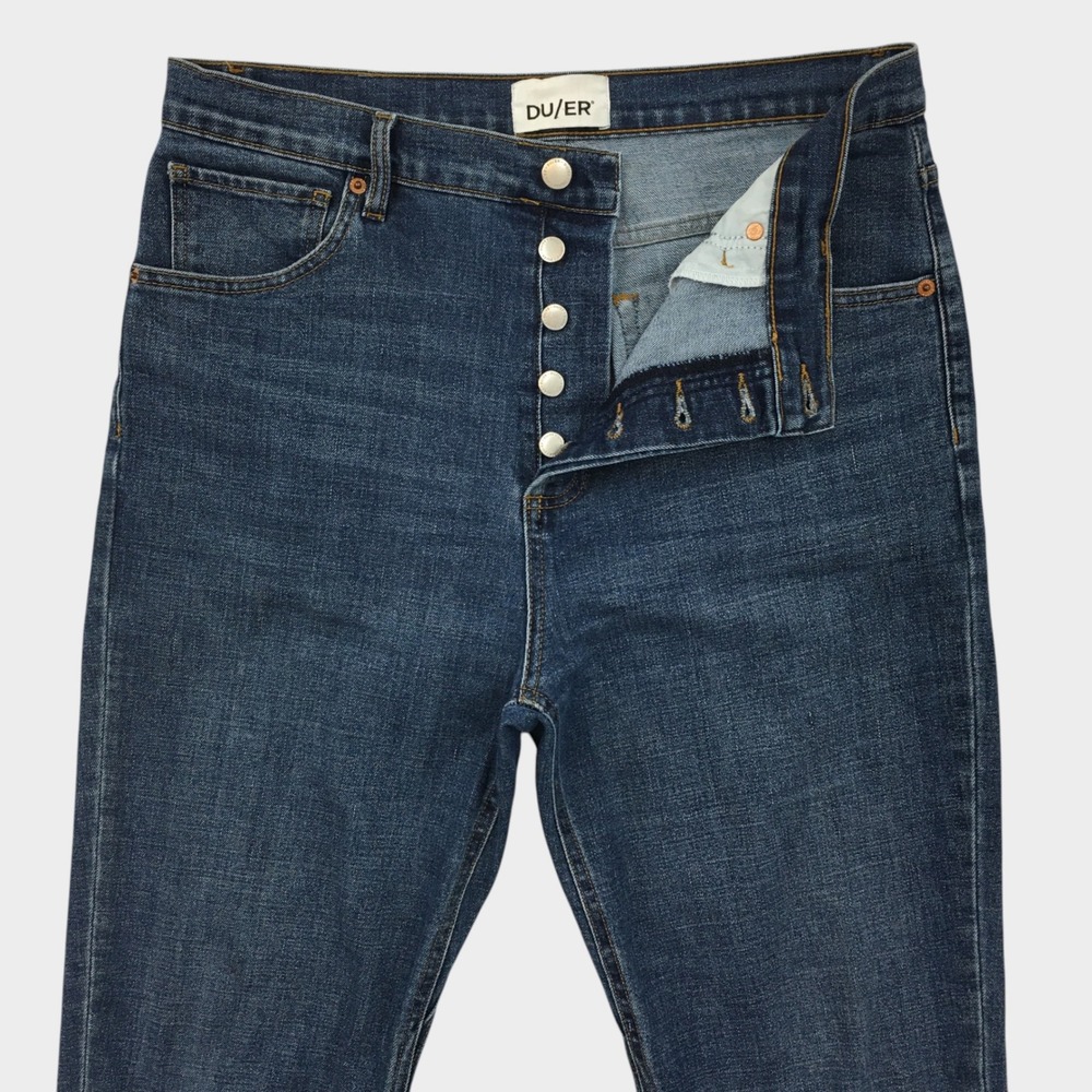 DU/ER Button-fly Jeans Women's Midweight High Rise Straight Size 32x29